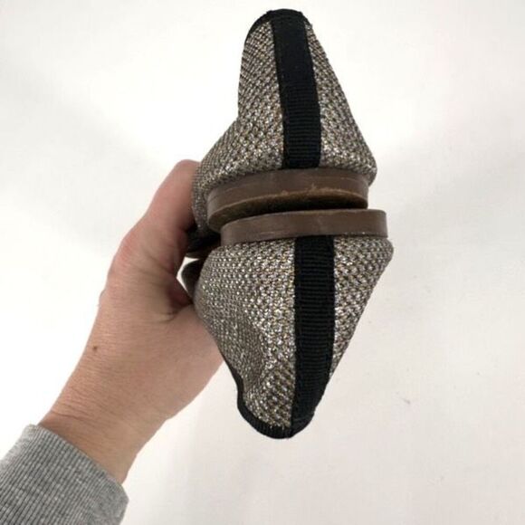 J.Crew Womens Gemma Glitter Ballet Flats Silver Size 7 - Picture 4 of 10